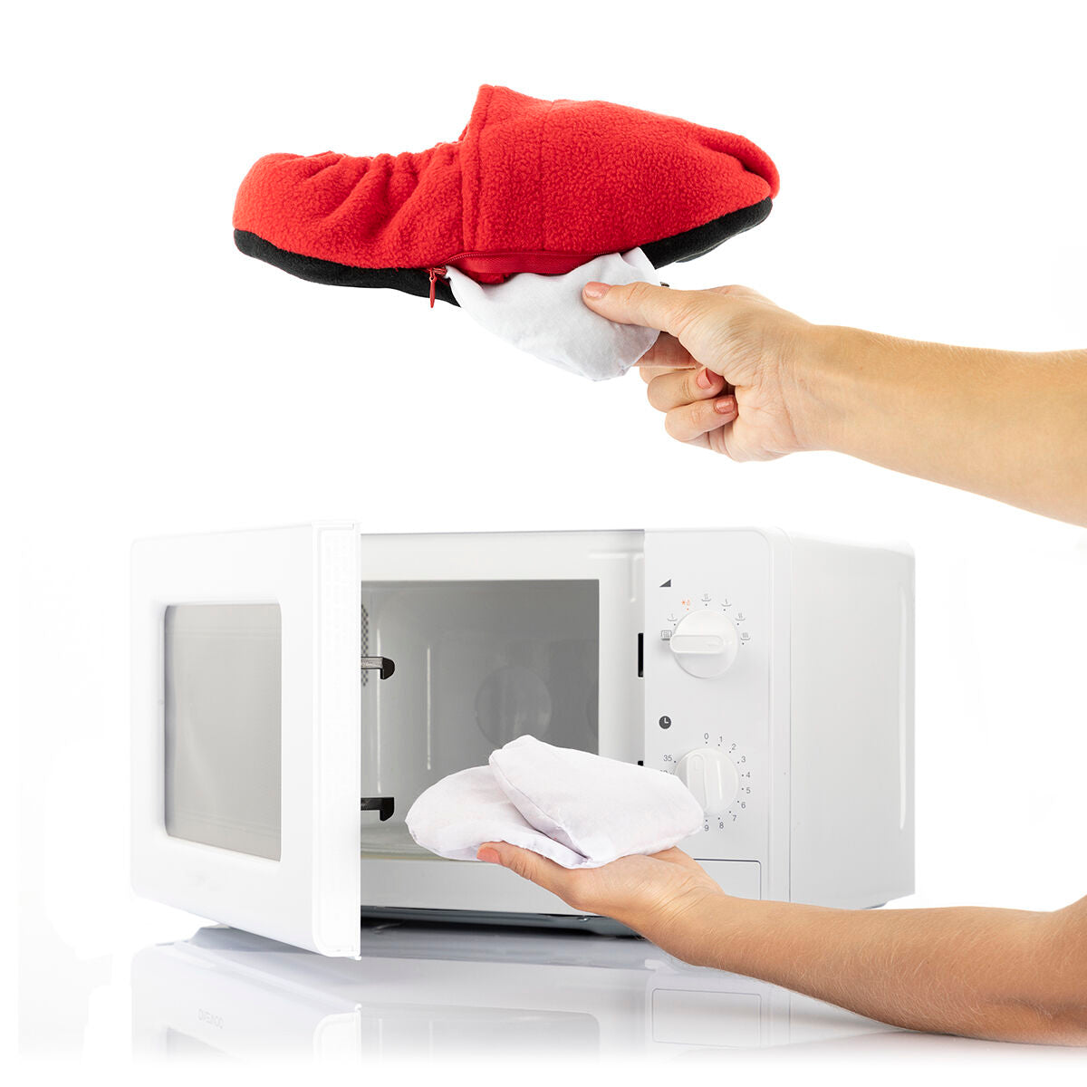 Pantofole Riscaldabili al Microonde InnovaGoods Rosse