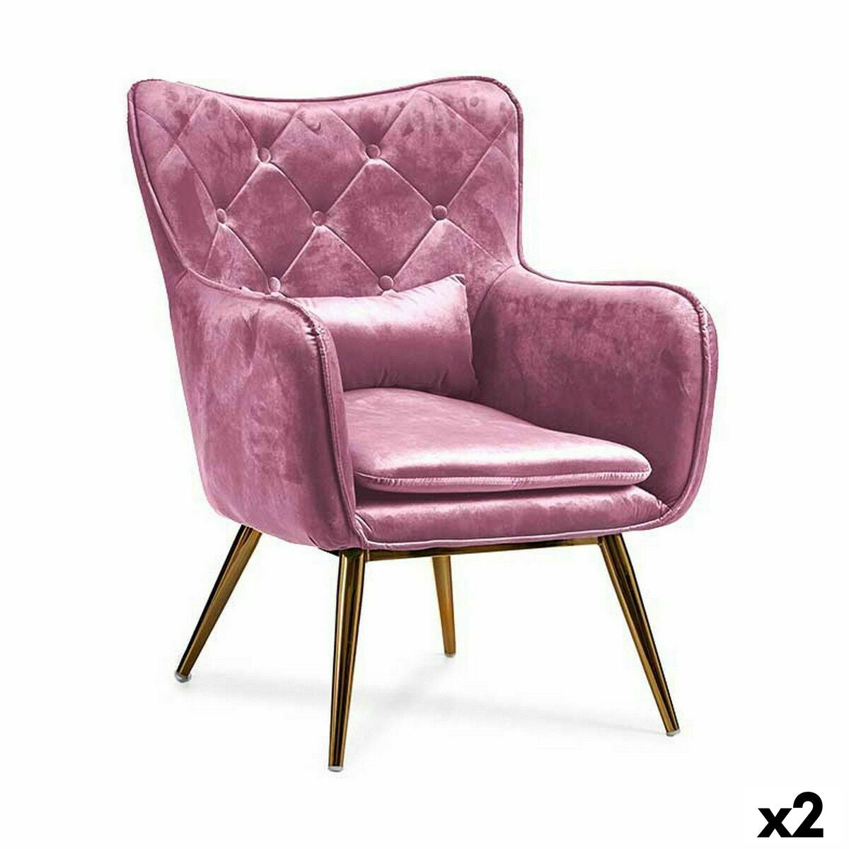 Poltrona Gift Decor Rosa 68 x 92 x 70 cm (2 Unità)