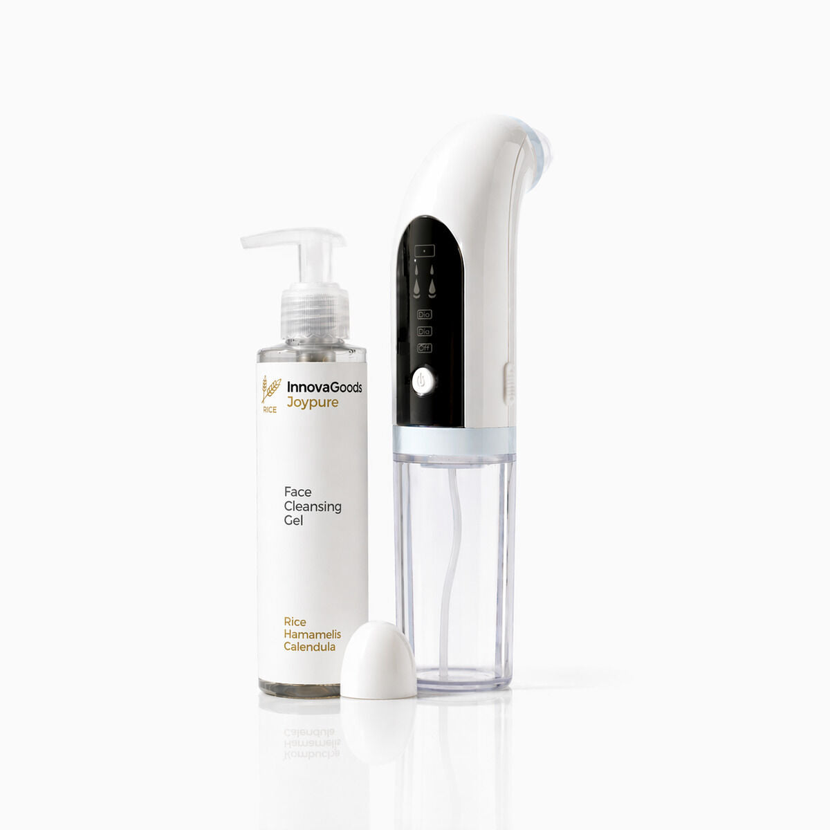 Set Pulitore Idratante Viso per Impurità Ricaricabile e Gel Detergente Viso Rice Joypure 200 ml InnovaGoods