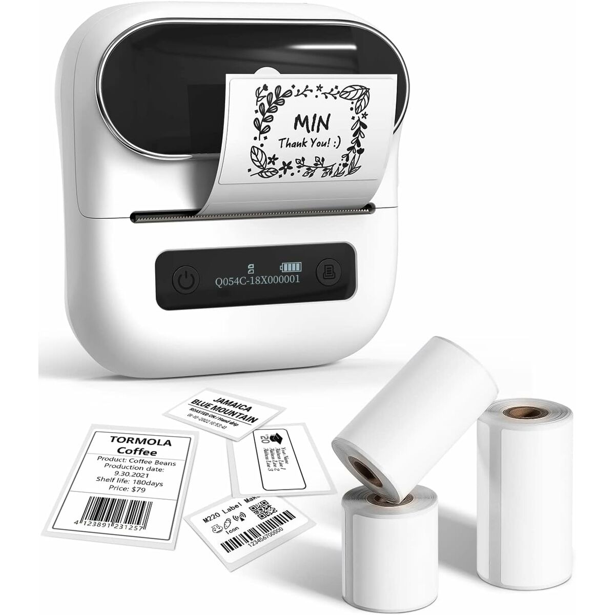 Stampante Termica Portatile 203 dpi, 2200 mAh, Wireless, Ideale per Etichette