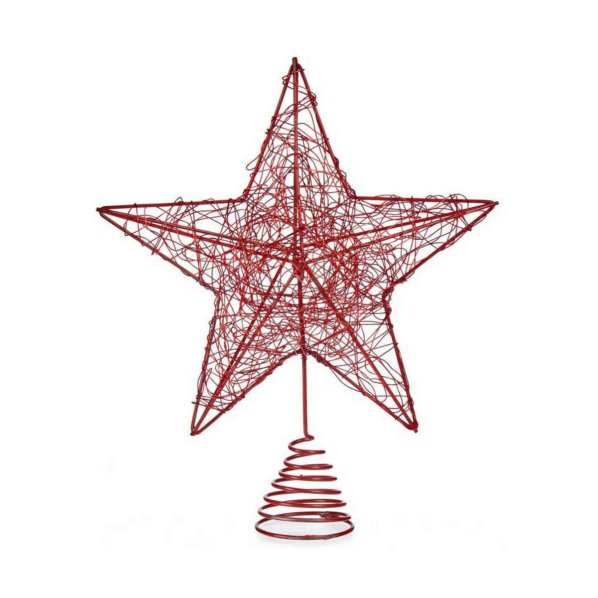 Stella di Natale Krist+ Rosso Acciaio Plastica