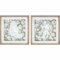 Tela DKD Home Decor Legno Floreale (2 Unità) (Ricondizionati D)
