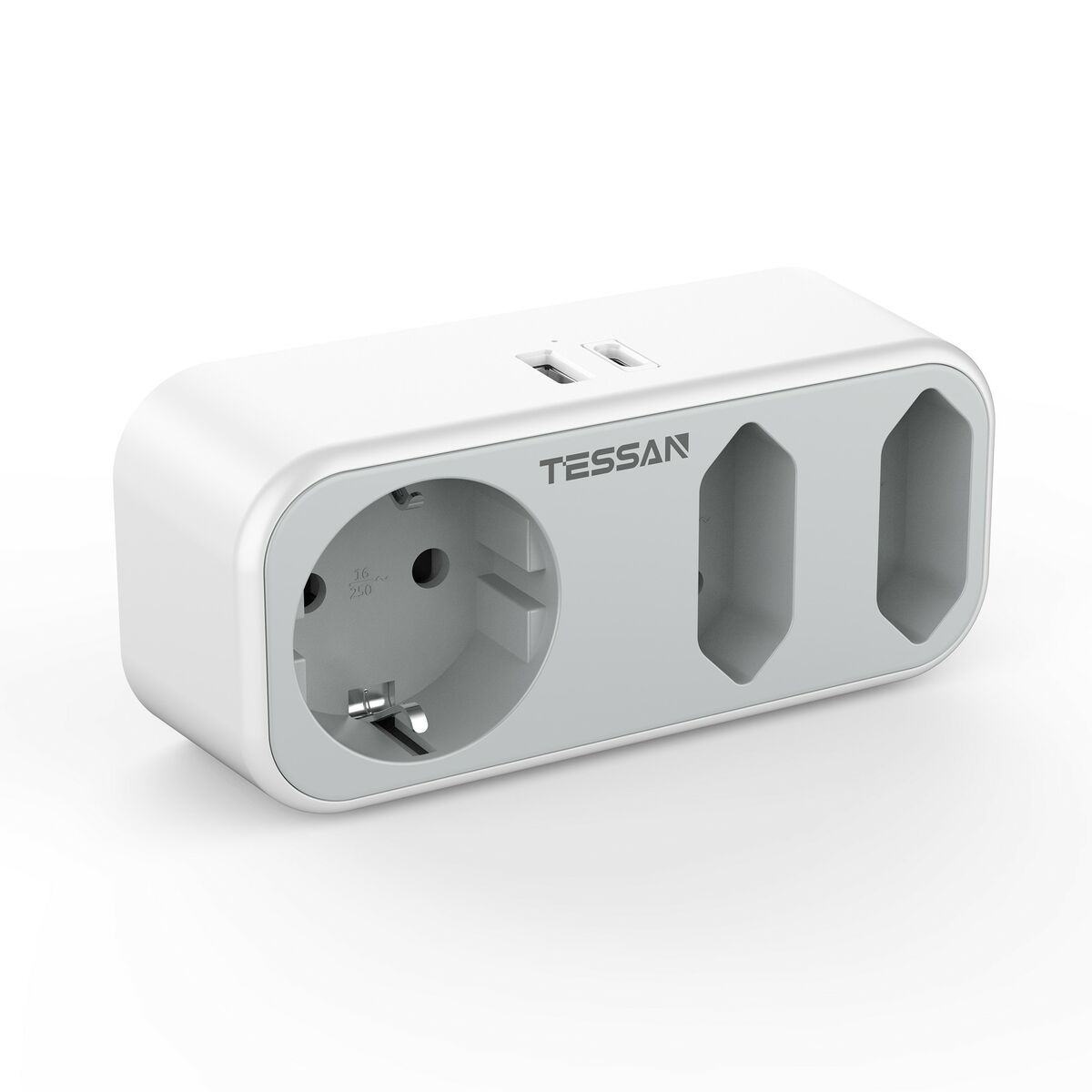 Toma USB C 5 in 1 con 2 porte USB e 1 presa AC, compatta e versatile