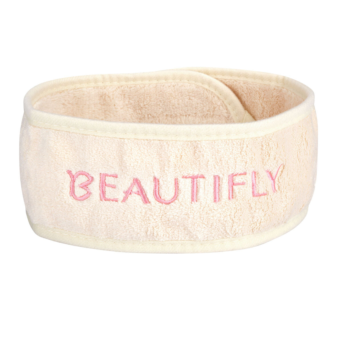Turbante trattamento capelli Beautifly beige, fascia cura capelli