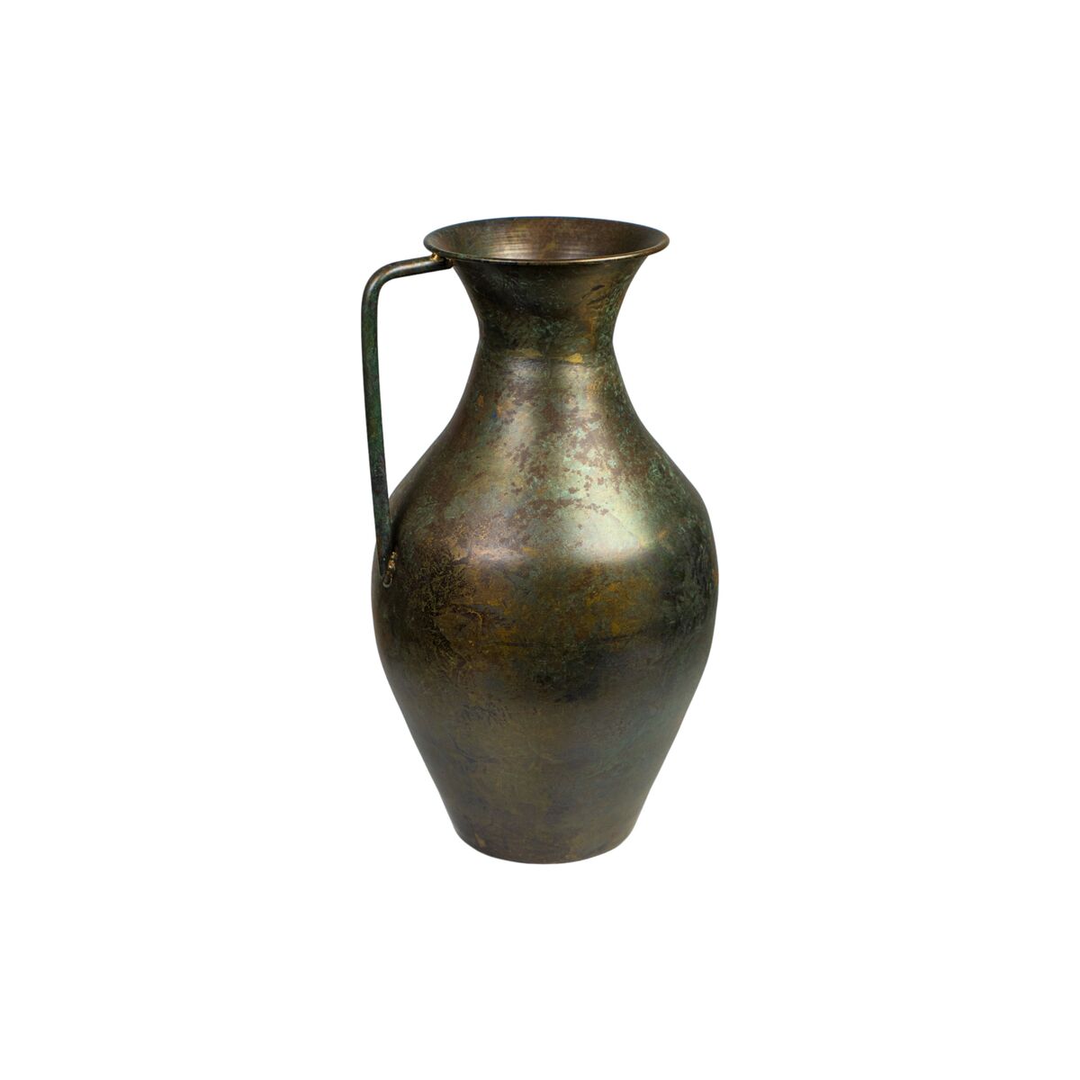 Vaso Romimex Antique Marrone Metallo Con maniglia