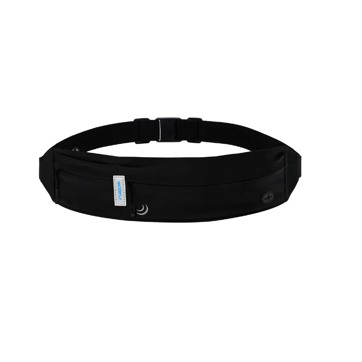 Waterfly Marsupio Sport 3.0 Nero Unisex Lycra 1L con Riflettenti e Uscita Auricolari